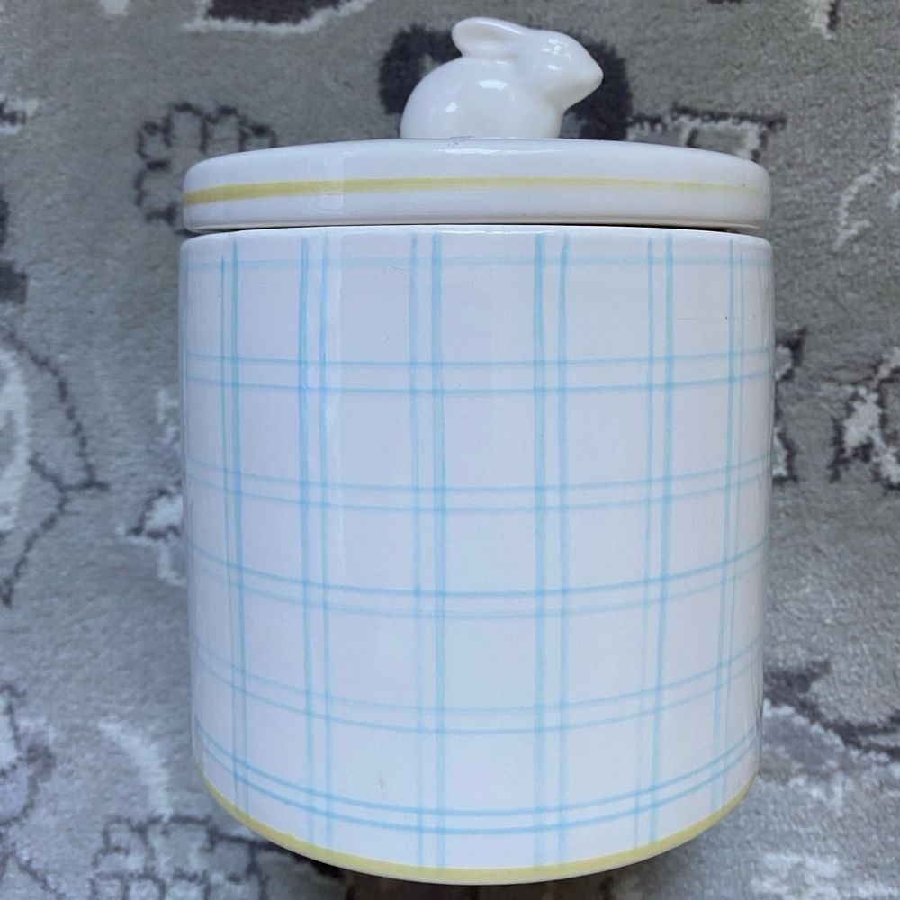Threshold Plaid Ceramic Candy Jar with Bunny Top